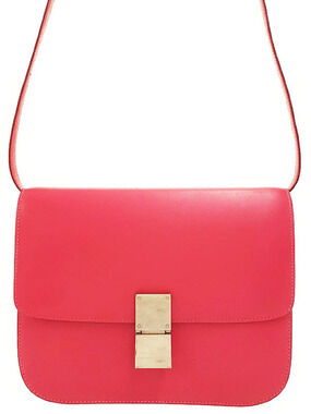 Celine Classic Box Bag smooth calfskin leather silhouette Pink